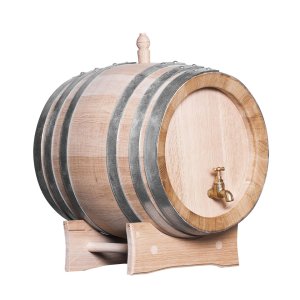 Oak wine, whisky barrel 10 liters, brass tap
