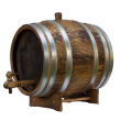 Eichenfass 50 Liter für Wein, Whiskey, Obstdestillat von außen gebranntes, Holzhahn