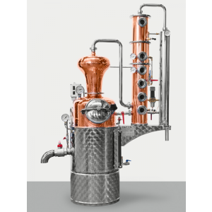 Column distiller for fruit distillates, whiskey, spirits with a capacity of 100 liters