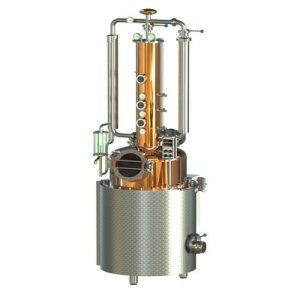 Column distiller for fruit distillates with a capacity of 150 liters