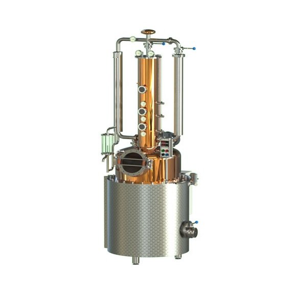 Column distiller for fruit distillates with a capacity of 150 liters