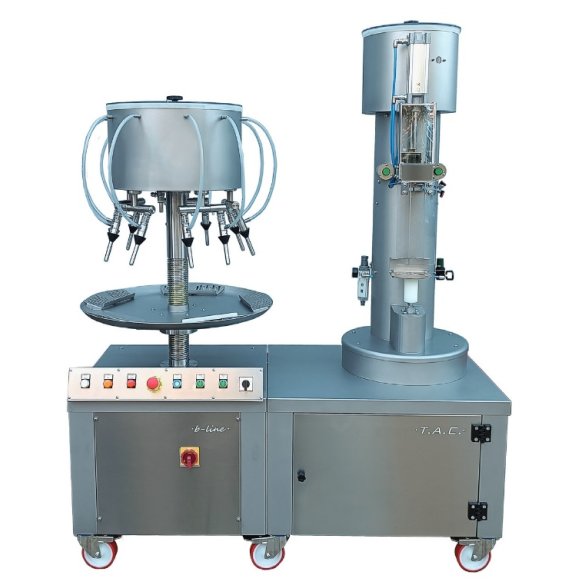 Gravity filler for wine with corker, model B-Line