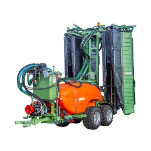 Fruit tree sprayer with spray liquid recycling, OSG