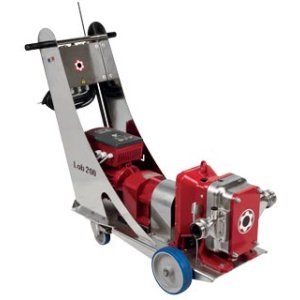 Lobe pump for gentle transport of must, pulp and wine