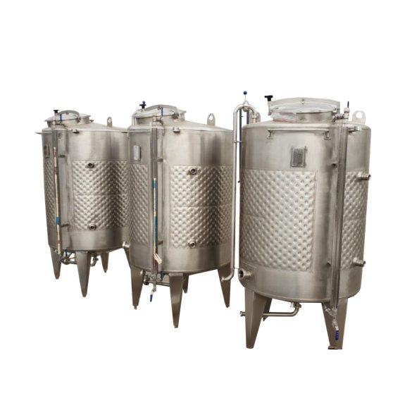 Fermentation tank for wine, whisky with cooling jacket 1000 liters