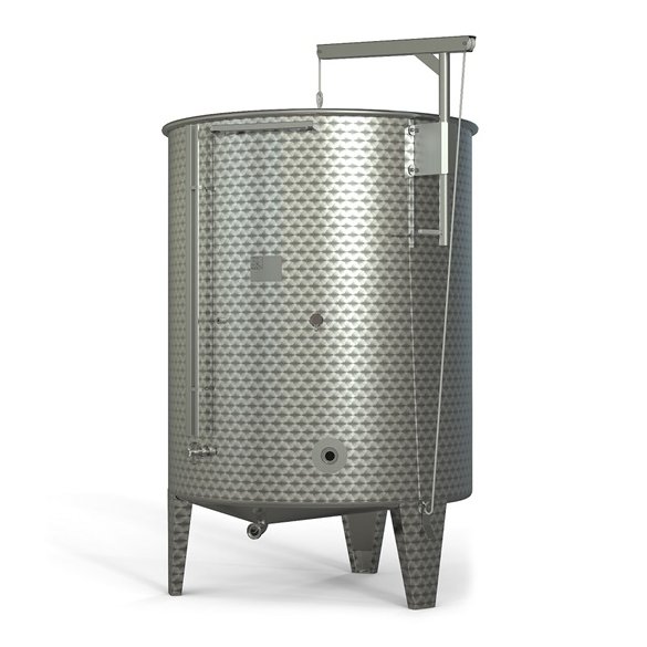 Weingär- oder Lagertank mit pneumatischem Deckel