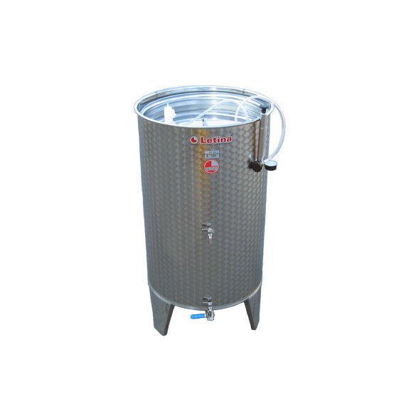 Open top fermentation tank with air cap and cooling jacket