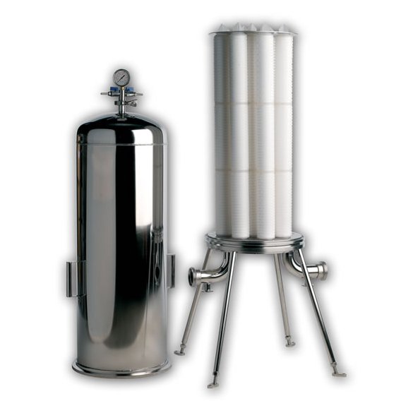 Candle filter housing made of AISI 316