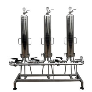 Dreistufiges Mikrofiltrationssystem, Kerzenfilterbatterie, Bared