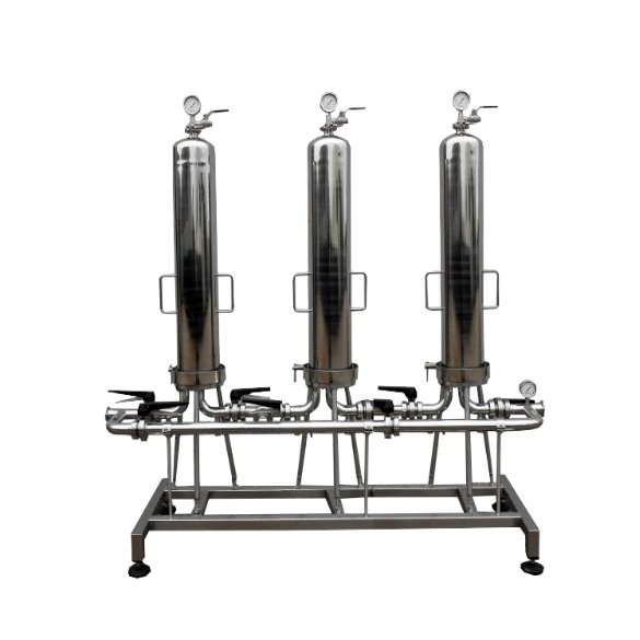 Dreistufiges Mikrofiltrationssystem, Kerzenfilterbatterie, Bared