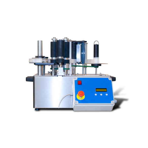 Semi-automatic single coil labeling machine for bottles and jars, FX10H